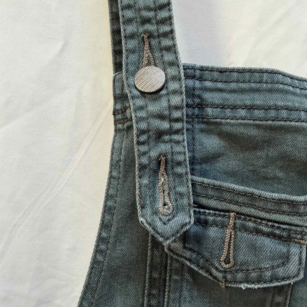 Free People Bohemian Faded Blue Overalls Sz 27 - Picture 5 of 13